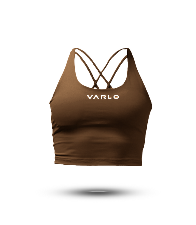 Women's SOHO Cross Back Crop Tank (City Mocha)