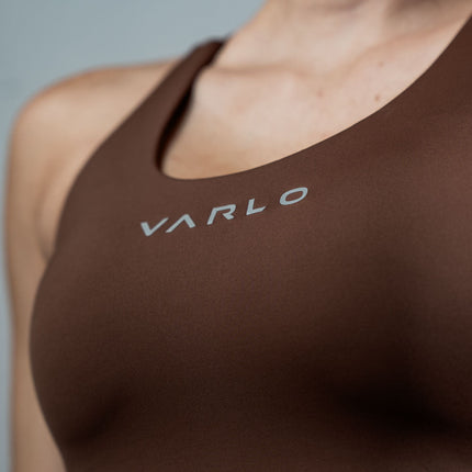 Women's SOHO Cross Back Crop Tank (City Mocha)