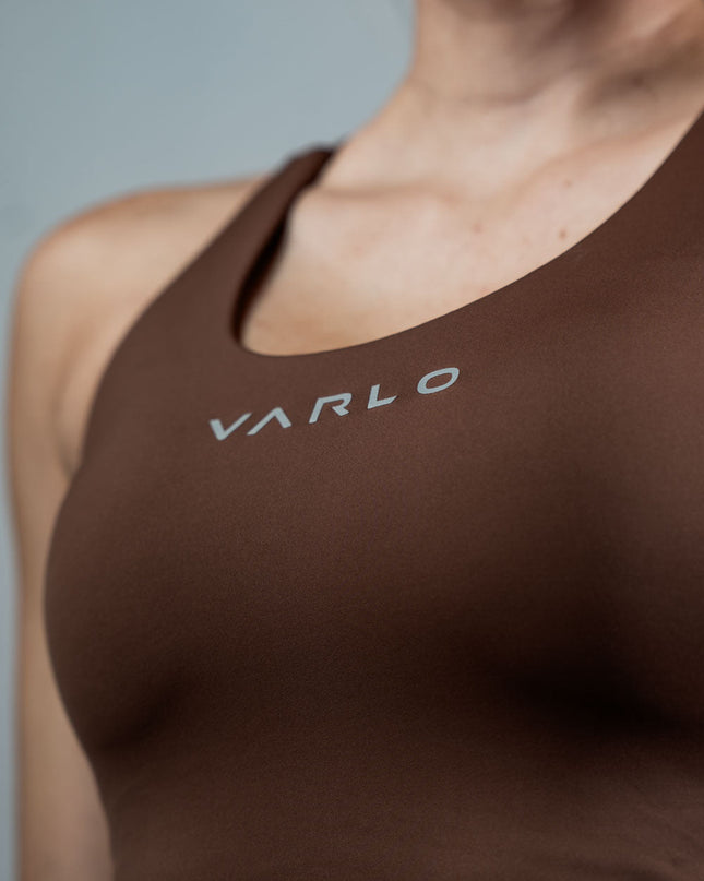Women's SOHO Cross Back Crop Tank (City Mocha)