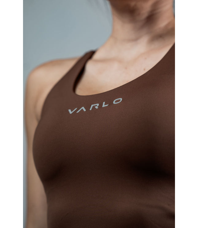 Women's SOHO Cross Back Crop Tank (City Mocha)