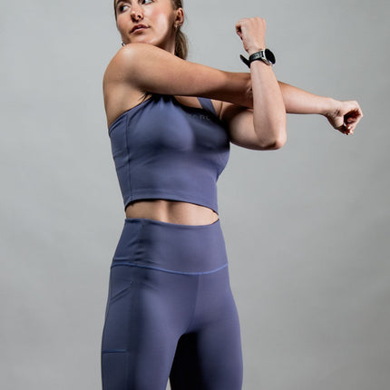 Women's SOHO Cross Back Crop Tank (Lilac Mist)