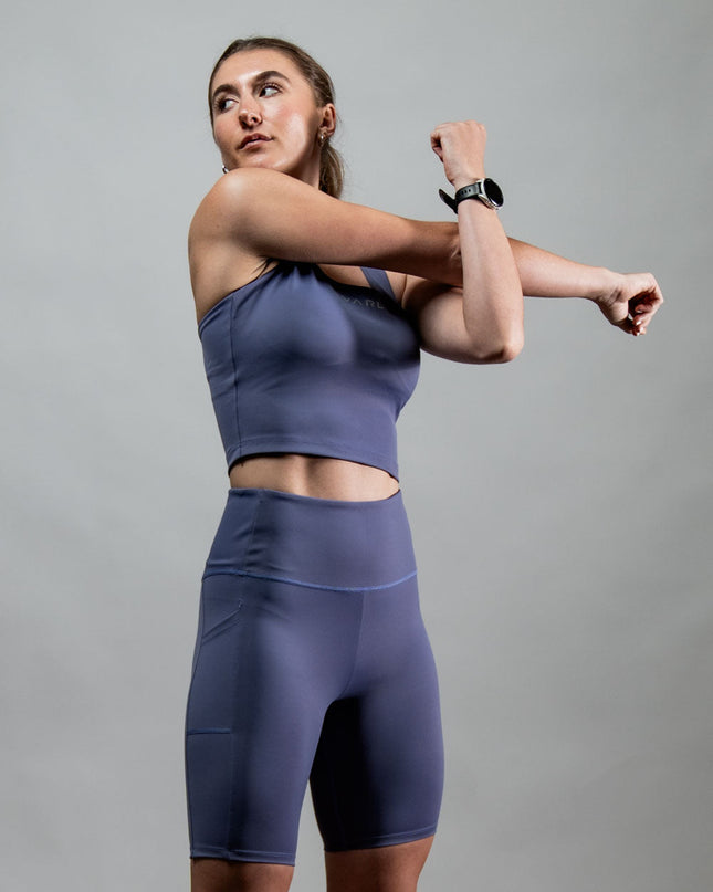 Women's SOHO Cross Back Crop Tank (Lilac Mist)