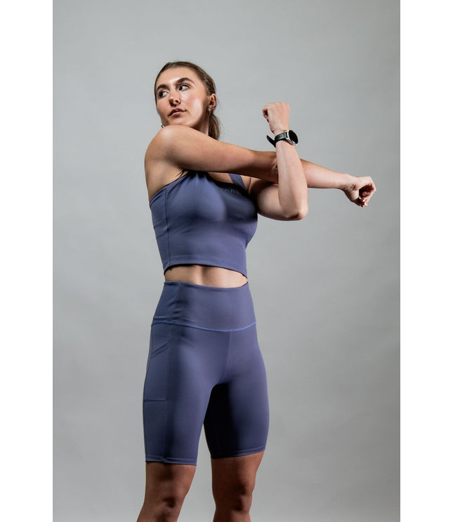 Women's SOHO Cross Back Crop Tank (Lilac Mist)