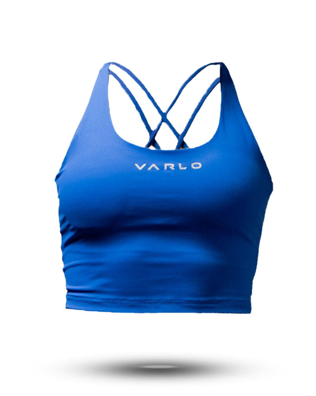 Women's SOHO Cross Back Crop Tank (Neo Blue)