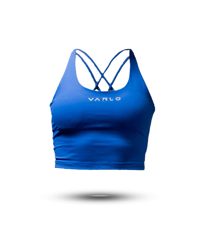 Women's SOHO Cross Back Crop Tank (Neo Blue)