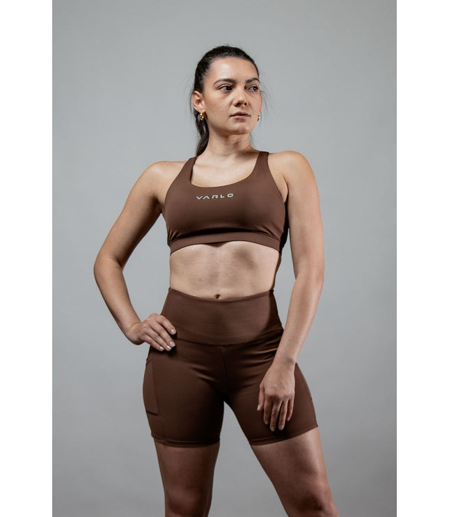 Women's SOHO Cross Back Sports Bra (City Mocha)