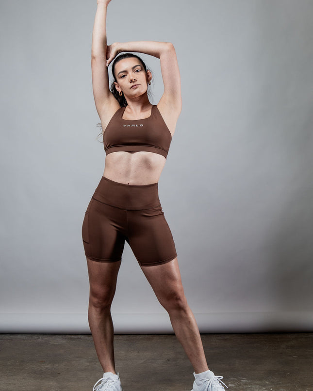 Women's SOHO Cross Back Sports Bra (City Mocha)