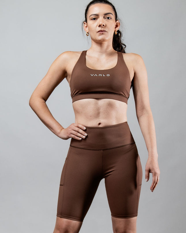 Women's SOHO Cross Back Sports Bra (City Mocha)