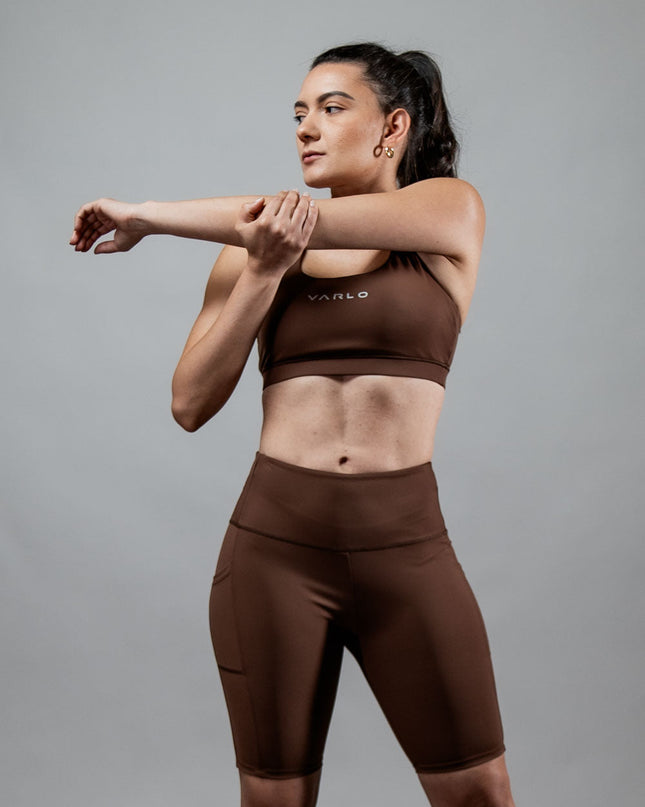 Women's SOHO Cross Back Sports Bra (City Mocha)