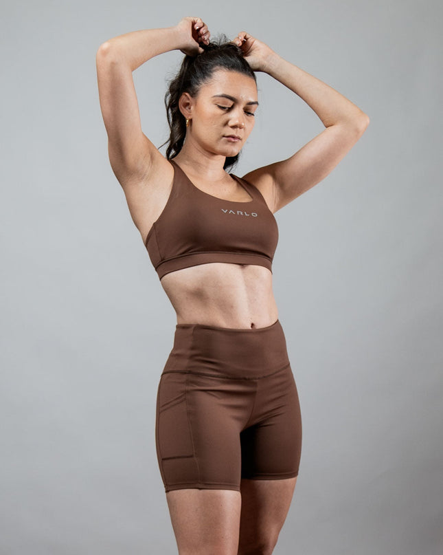 Women's SOHO Cross Back Sports Bra (City Mocha)