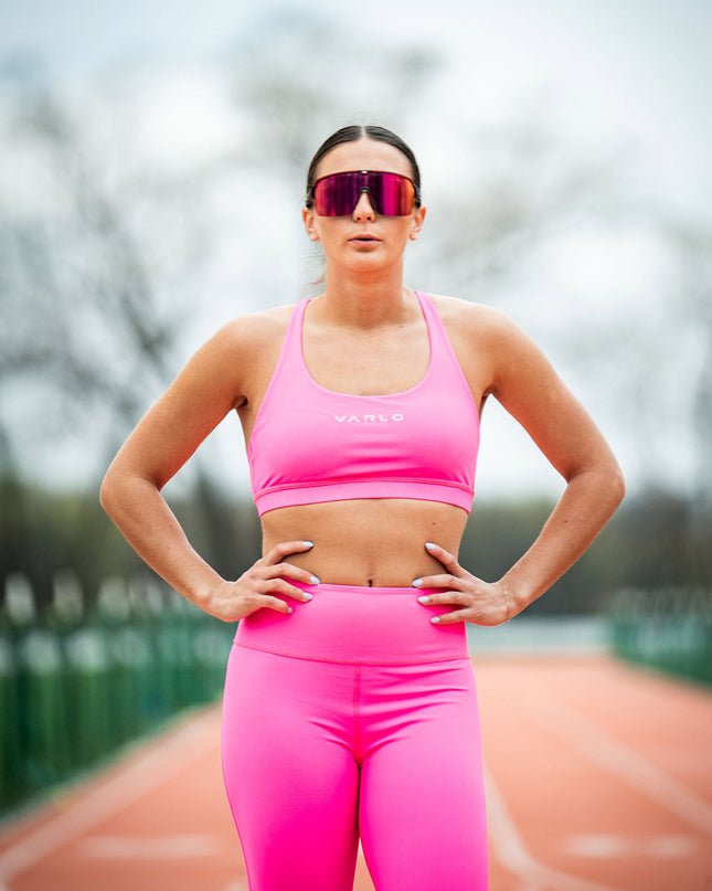 Women's SOHO Cross Back Sports Bra (Hot Shot Pink)