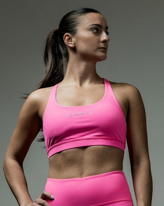 Women's SOHO Cross Back Sports Bra (Hot Shot Pink)