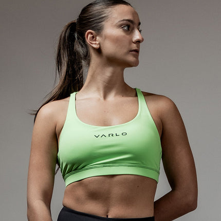 Women's SOHO Cross Back Sports Bra (Lime Lush)