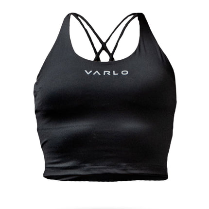 Women's SOHO Cross Back Crop Tank (Black)
