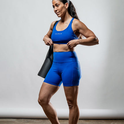 Women's SOHO Cross Back Sports Bra (Neo Blue)
