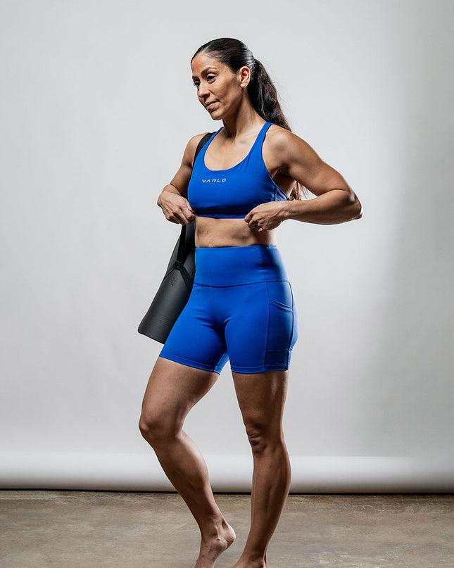 Women's SOHO Cross Back Sports Bra (Neo Blue)