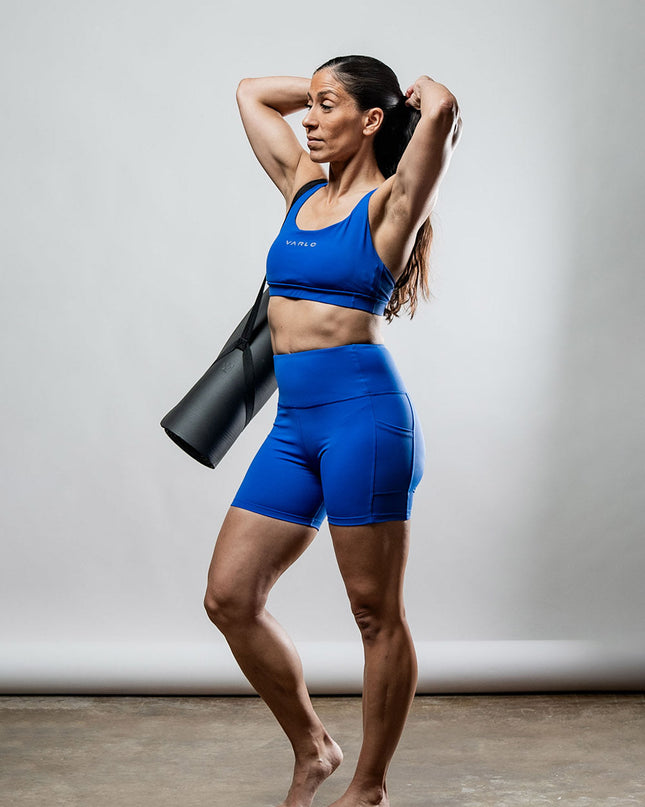 Women's SOHO Cross Back Sports Bra (Neo Blue)