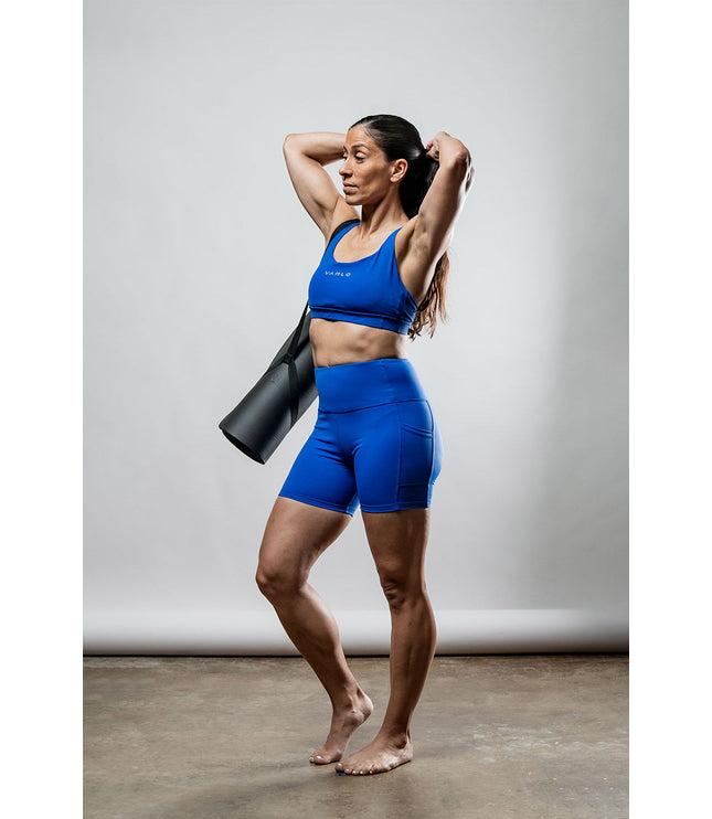 Women's SOHO Cross Back Sports Bra (Neo Blue)