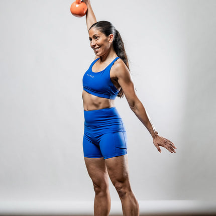 Women's SOHO Cross Back Sports Bra (Neo Blue)