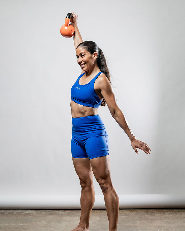 Women's SOHO Cross Back Sports Bra (Neo Blue)