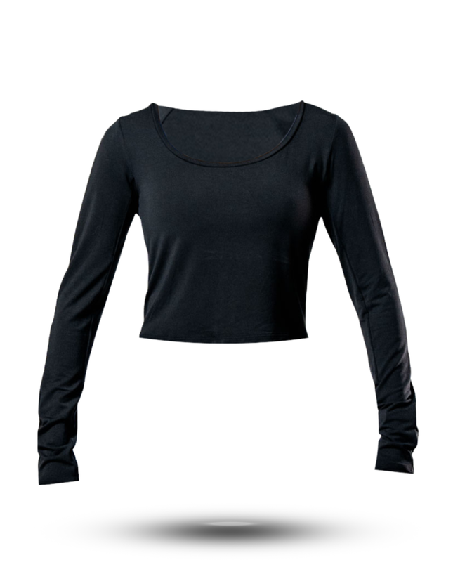 Women's Terra Recovery Arc Long Sleeve Crop (Black)
