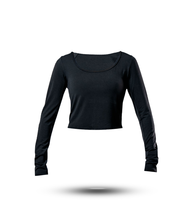 Women's Terra Recovery Arc Long Sleeve Crop (Black)