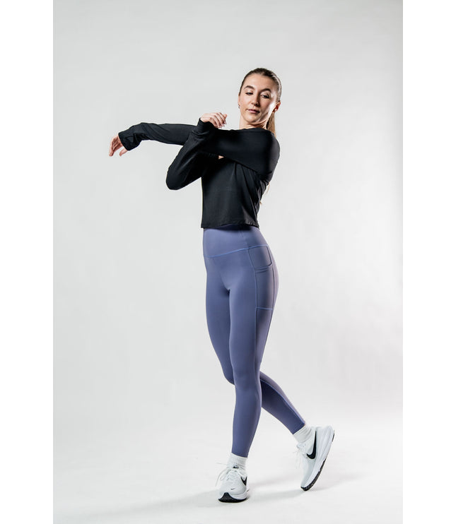 Women's Terra Recovery Arc Long Sleeve Crop (Black)