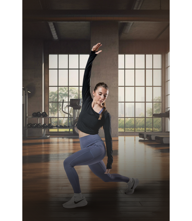 Women's Terra Recovery Arc Long Sleeve Crop (Black)