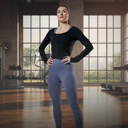 Women's Terra Recovery Arc Long Sleeve Crop (Black)