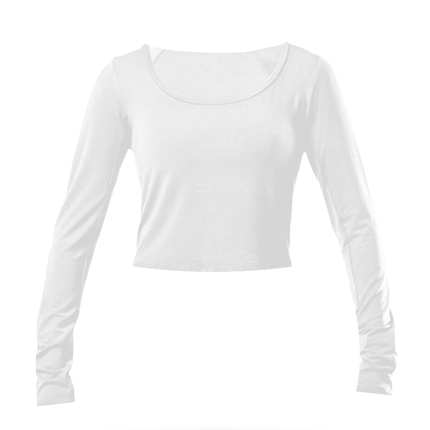 Women's Terra Recovery Arc Long Sleeve Crop (White)