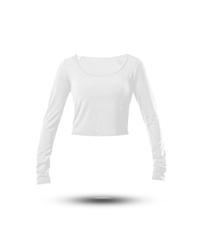 Women's Terra Recovery Arc Long Sleeve Crop (White)