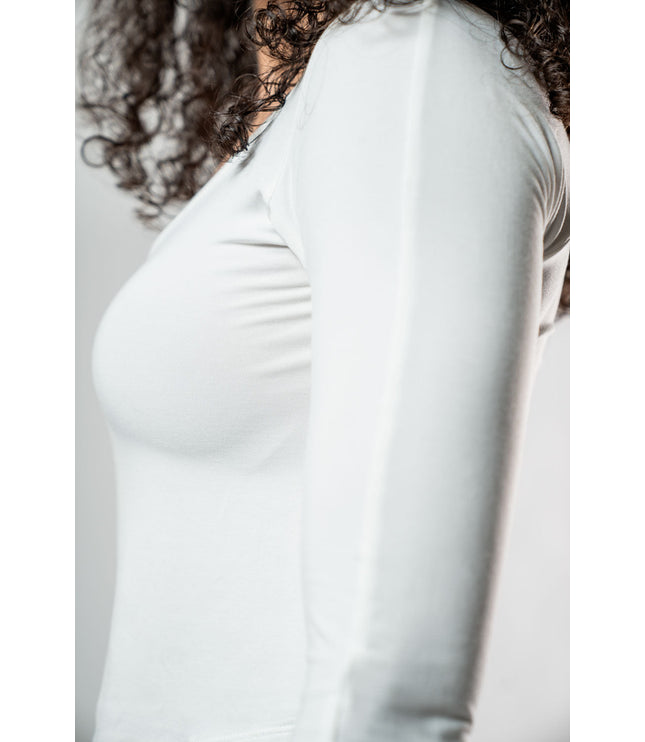 Women's Terra Recovery Arc Long Sleeve Crop (White)