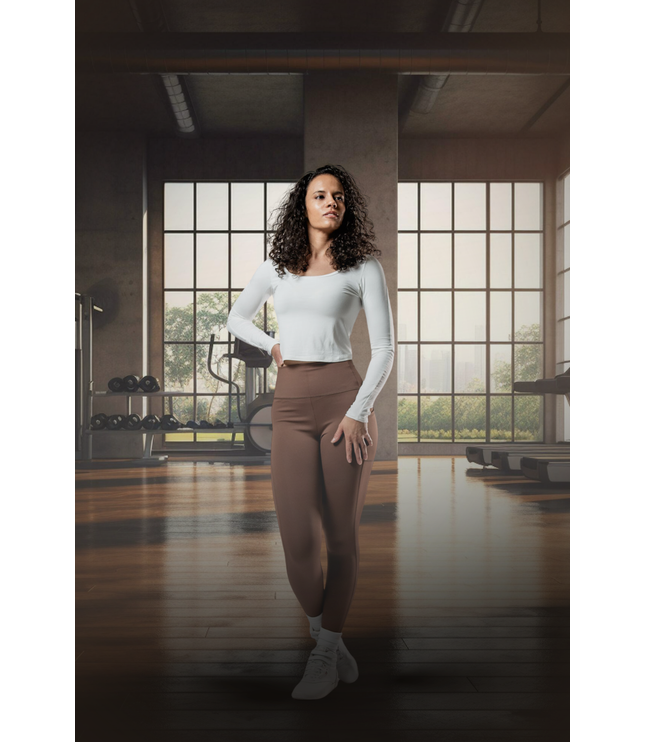 Women's Terra Recovery Arc Long Sleeve Crop (White)