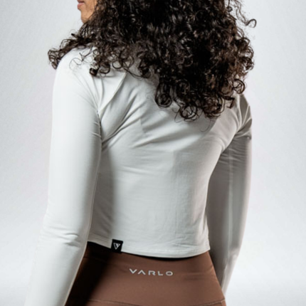 Women's Terra Recovery Arc Long Sleeve Crop (White)