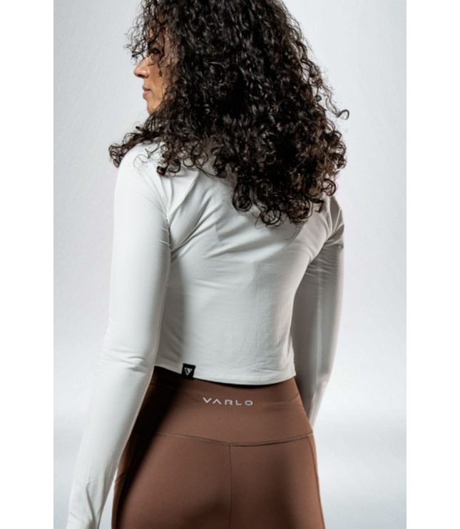 Women's Terra Recovery Arc Long Sleeve Crop (White)