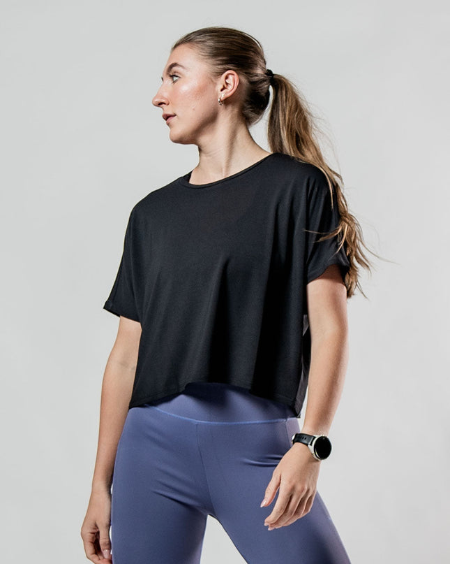 Women's Terra Recovery Drift Crop (Black)