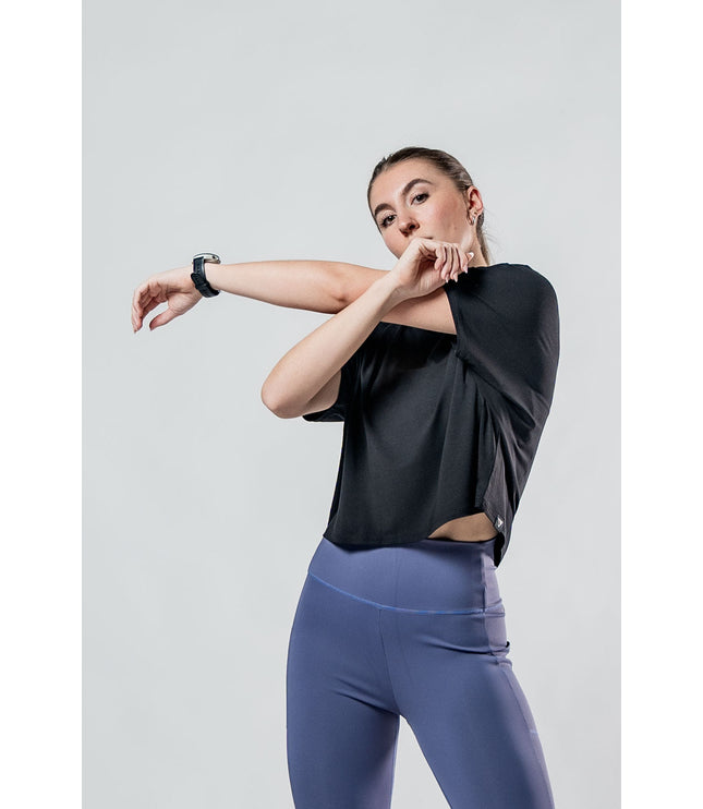 Women's Terra Recovery Drift Crop (Black)