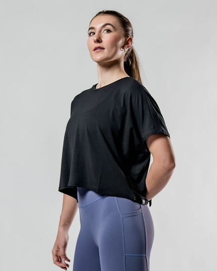 Women's Terra Recovery Drift Crop (Black)