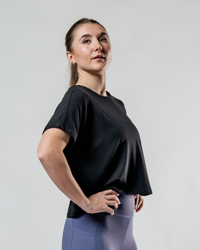 Women's Terra Recovery Drift Crop (Black)