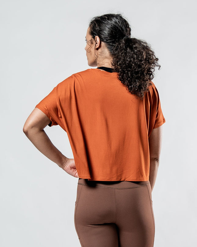 Women's Terra Recovery Drift Crop (Sunfire Clay)