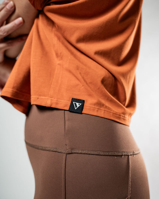 Women's Terra Recovery Drift Crop (Sunfire Clay)