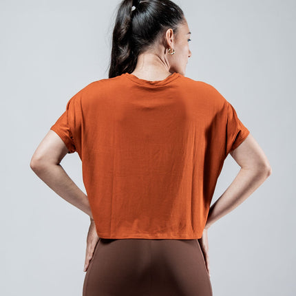 Women's Terra Recovery Drift Crop (Sunfire Clay)