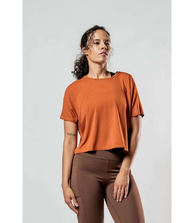 Women's Terra Recovery Drift Crop (Sunfire Clay)