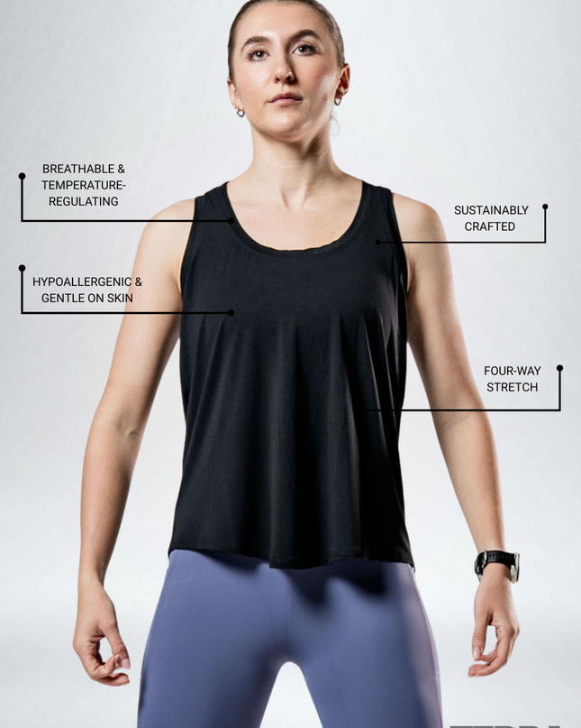 Women's Terra Recovery Halo Tank (Black)