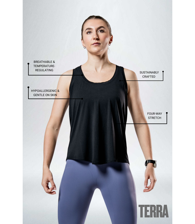 Women's Terra Recovery Halo Tank (Black)