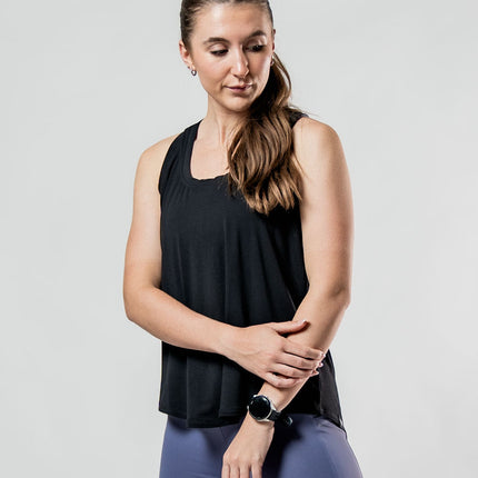 Women's Terra Recovery Halo Tank (Black)