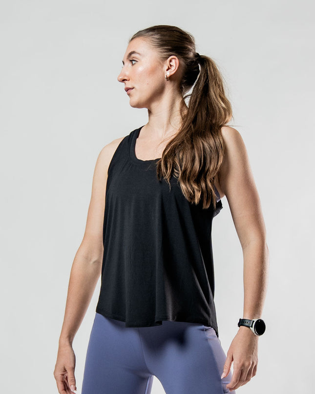Women's Terra Recovery Halo Tank (Black)