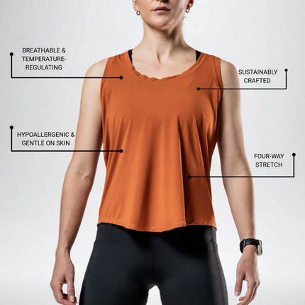 Women's Terra Recovery Halo Tank (Sunfire Clay)