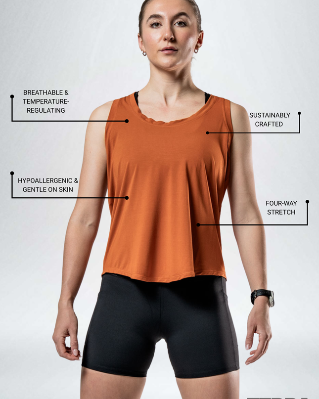 Women's Terra Recovery Halo Tank (Sunfire Clay)