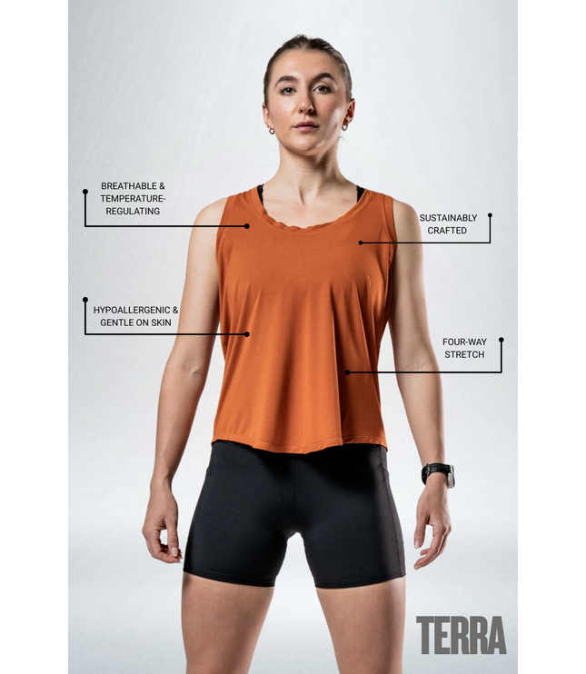 Women's Terra Recovery Halo Tank (Sunfire Clay)